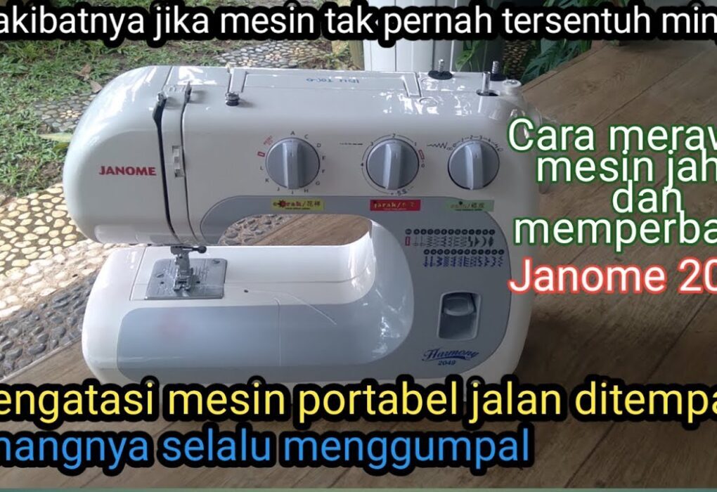 Mengatasi mesin jahit portabel jalan ditempat | Janome 2049 - YouTube