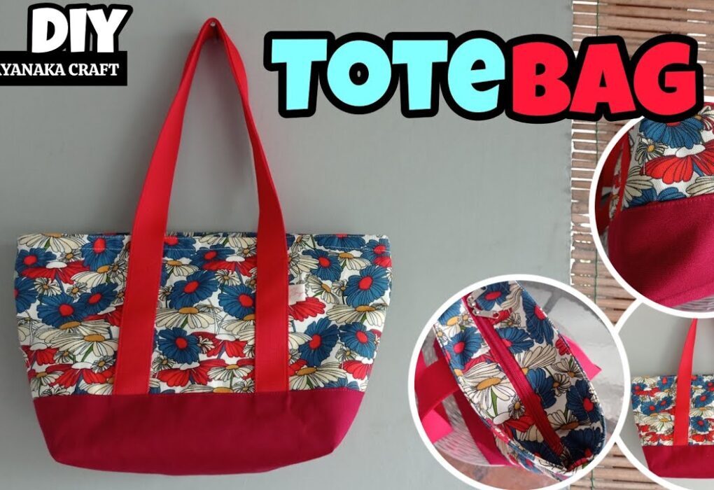 SUPER EASY TOTE BAG | TOTE BAG WITH RECCESSED ZIPPER DIY | CARA ...