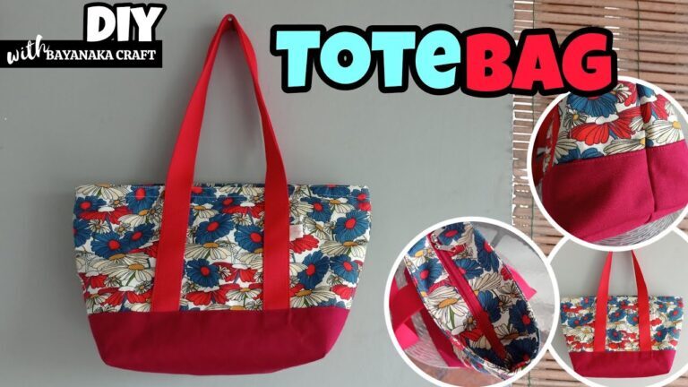 SUPER EASY TOTE BAG | TOTE BAG WITH RECCESSED ZIPPER DIY | CARA ...