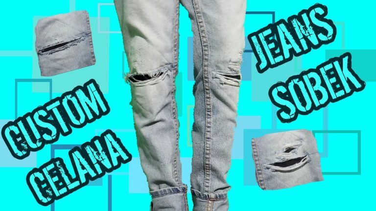 Cara Menambal Celana Jeans Yang Robek Di Lutut | Custom Celana Jeans ...