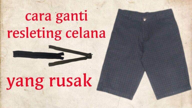 cara mengganti resleting celana jeans yang rusak - YouTube