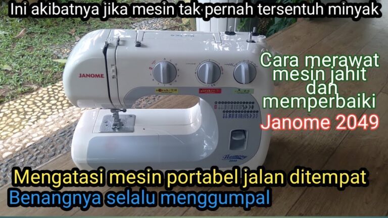 Mengatasi mesin jahit portabel jalan ditempat | Janome 2049 - YouTube